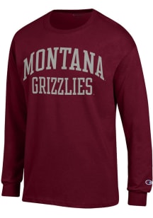 Champion Montana Grizzlies Red Jersey Long Sleeve T Shirt
