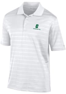 Champion UNCC 49ers Mens White Textured Solid Short Sleeve Polo