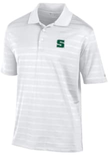 Champion Slippery Rock Mens White Textured Solid Short Sleeve Polo