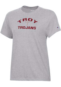 Champion Troy Trojans Womens Grey Core Short Sleeve T-Shirt