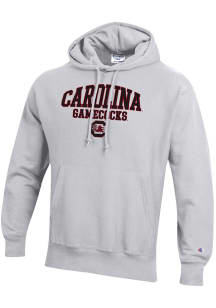 Champion South Carolina Gamecocks Mens Grey Reverse Weave Long Sleeve Hoodie