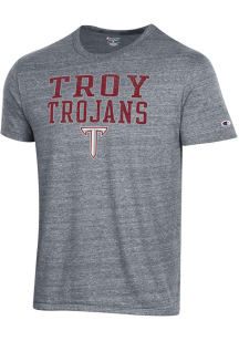 Champion Troy Trojans Grey Tri-Blend Short Sleeve Fashion T Shirt