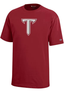 Champion Troy Trojans Youth Red Core Short Sleeve T-Shirt