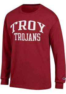 Champion Troy Trojans Red Jersey Long Sleeve T Shirt