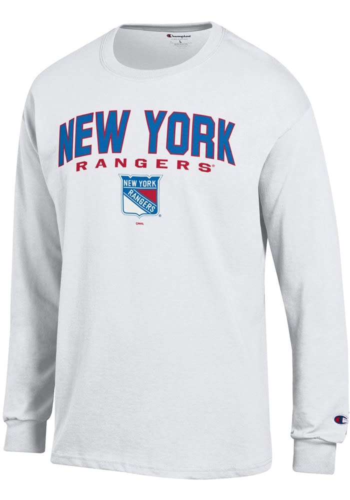 Champion New York Rangers Jersey Long Sleeve T Shirt White