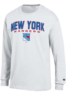 Champion New York Rangers White Jersey Long Sleeve T Shirt