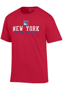 Champion New York Rangers Red Jersey Short Sleeve T Shirt