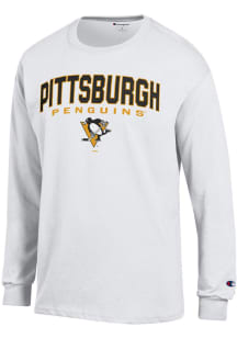 Champion Pittsburgh Penguins White Jersey Long Sleeve T Shirt