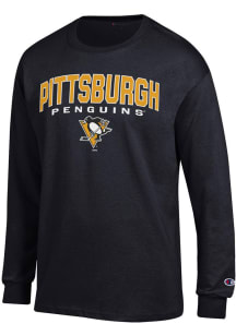 Champion Pittsburgh Penguins Black Jersey Long Sleeve T Shirt