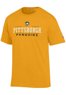 Champion Pittsburgh Penguins Yellow Jersey Short Sleeve T Shirt