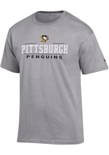 Champion Pittsburgh Penguins Grey Jersey Short Sleeve T Shirt