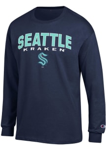 Champion Seattle Kraken Blue Jersey Long Sleeve T Shirt