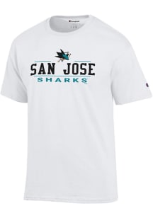 Champion San Jose Sharks White Jersey Short Sleeve T Shirt