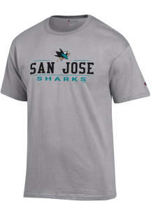 Champion San Jose Sharks Grey Jersey Short Sleeve T Shirt
