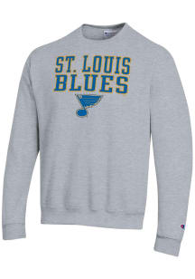 Champion St Louis Blues Mens Grey Powerblend Long Sleeve Crew Sweatshirt