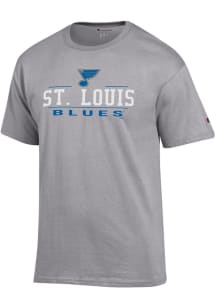 Champion St Louis Blues Grey Jersey Short Sleeve T Shirt