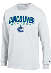 Champion Vancouver Canucks White Jersey Long Sleeve T Shirt