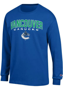 Champion Vancouver Canucks Blue Jersey Long Sleeve T Shirt