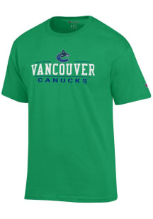Champion Vancouver Canucks Green Jersey Short Sleeve T Shirt