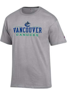 Champion Vancouver Canucks Grey Jersey Short Sleeve T Shirt