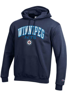 Champion Winnipeg Jets Mens Blue Powerblend Long Sleeve Hoodie