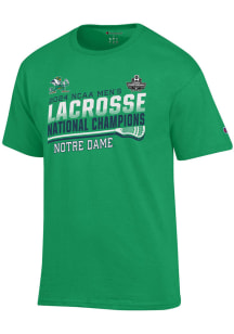 Champion Notre Dame Fighting Irish Green 2024 NCAA Lacrosse Champs Jersey Short Sleeve T Shirt