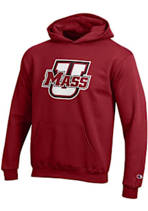 Champion Massachusetts Minutemen Youth Cardinal Powerblend Long Sleeve Hoodie