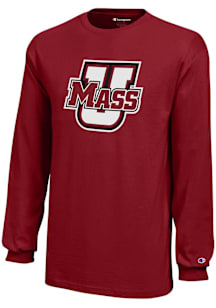 Champion Massachusetts Minutemen Youth Cardinal Core Long Sleeve T-Shirt