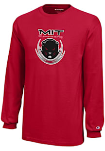 Champion MIT Engineers Youth Red Core Long Sleeve T-Shirt