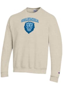 Champion Columbia College Cougars Mens Oatmeal Powerblend Long Sleeve Crew Sweatshirt