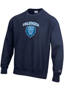 Champion Columbia College Cougars Mens Blue Reverse Weave Long Sleeve Crew Sweatshirt