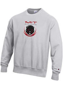 Champion MIT Engineers Mens Silver Reverse Weave Long Sleeve Crew Sweatshirt