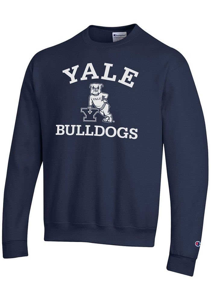 Champion Yale Bulldogs Mens Powerblend Crew Sweatshirt - NAVY