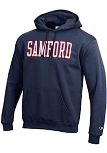 Champion Samford University Bulldogs Mens Navy Blue Powerblend Long Sleeve Hoodie
