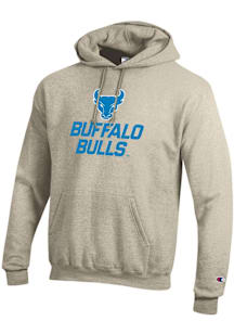 Champion Buffalo Bulls Mens Oatmeal Powerblend Long Sleeve Hoodie
