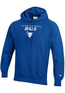 Champion Buffalo Bulls Mens Blue Reverse Weave Long Sleeve Hoodie