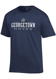 Champion Georgetown Hoyas Blue Jersey Short Sleeve T Shirt