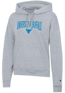 Champion Buffalo Bulls Womens Grey Powerblend Hooded Sweatshirt