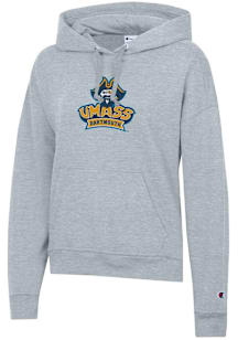 Champion University of Massachusetts Dartmouth Womens Grey Powerblend Hooded Sweatshirt