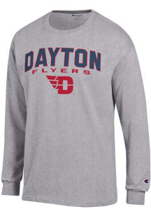 Champion Dayton Flyers Grey Jersey Long Sleeve T Shirt