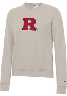 Womens Rutgers Scarlet Knights Tan Champion Powerblend Crew Sweatshirt