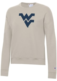 Champion West Virginia Mountaineers Womens Tan Powerblend Crew Sweatshirt