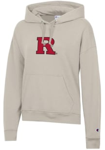 Womens Rutgers Scarlet Knights Tan Champion Powerblend Hooded Sweatshirt