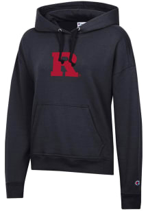 Womens Rutgers Scarlet Knights Black Champion Powerblend Hooded Sweatshirt