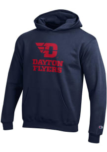 Champion Dayton Flyers Youth Blue Powerblend Long Sleeve Hoodie