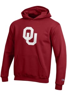 Champion Oklahoma Sooners Youth Cardinal Powerblend Long Sleeve Hoodie