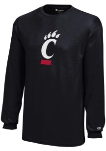 Youth Cincinnati Bearcats Black Champion Core Long Sleeve T-Shirt