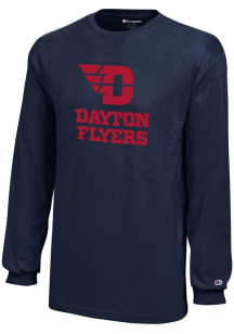 Champion Dayton Flyers Youth Blue Core Long Sleeve T-Shirt