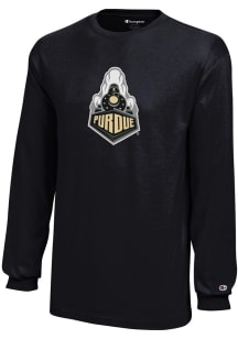 Youth Purdue Boilermakers Black Champion Core Long Sleeve T-Shirt