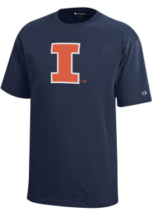 Youth Illinois Fighting Illini Blue Champion Core Short Sleeve T-Shirt